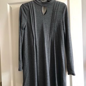Grey keyhole dress